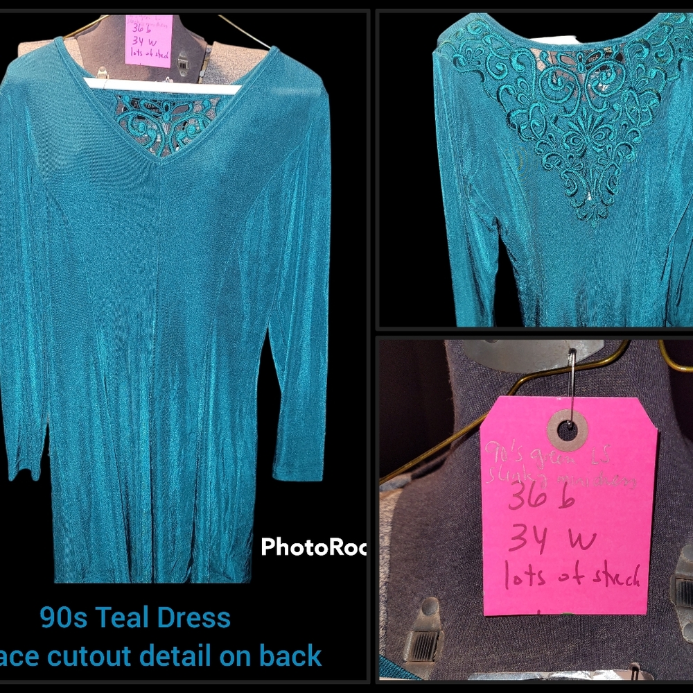 Teal 90s Dress